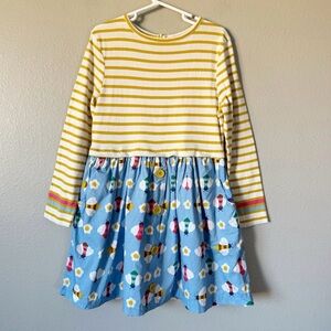Mini Boden Bee Flower Hotchpotch Dress Sz 9-10